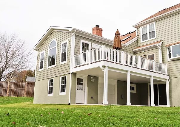 Sunroom and home addition exterior view