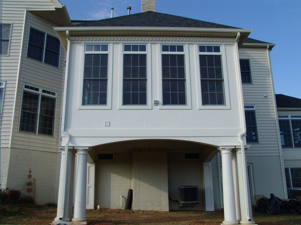 Sunroom addition — finished interior