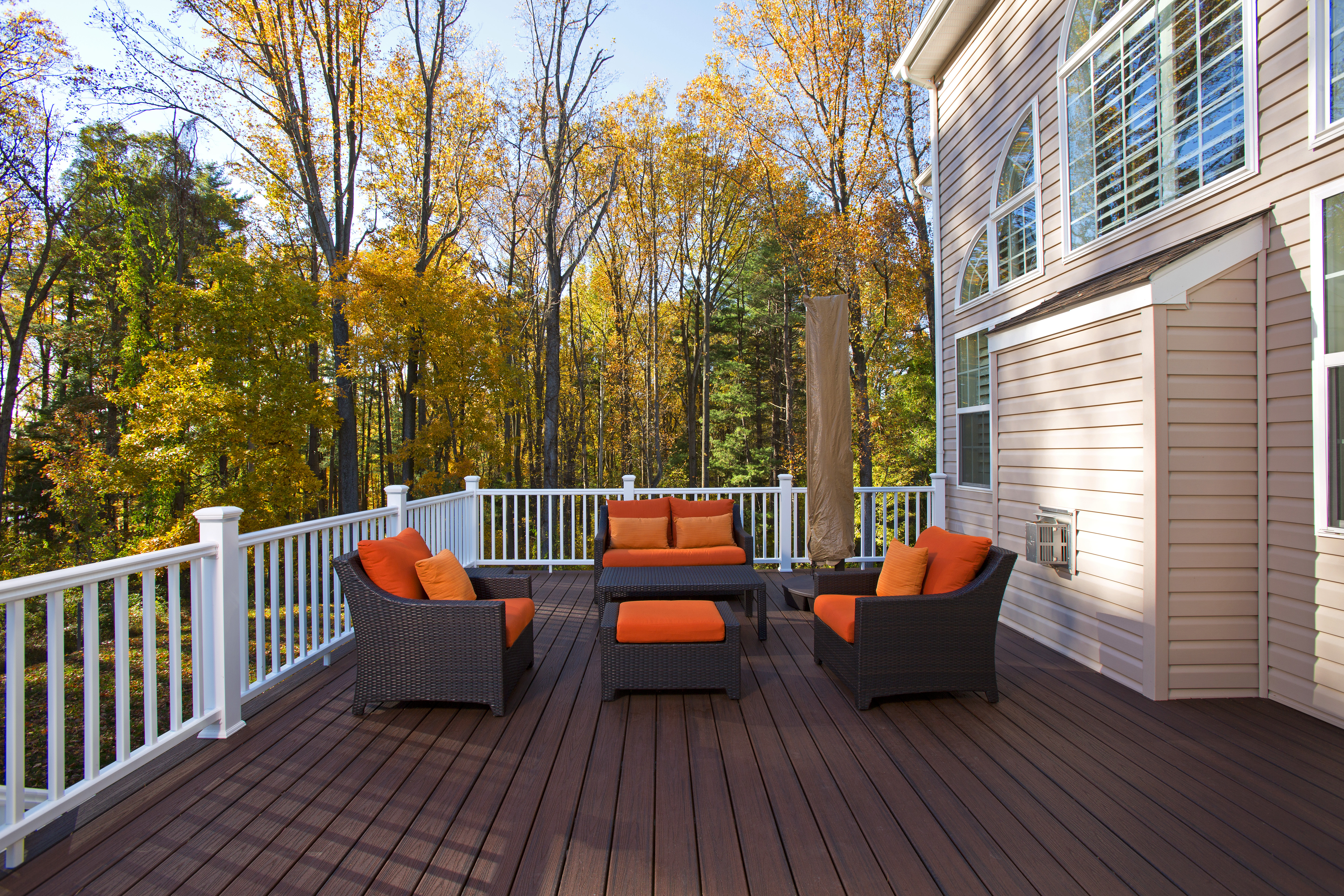 Deck in natural daylight — wide view